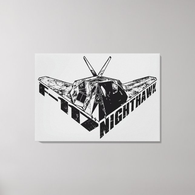 F-117 Nighthawk Wrapped Canvas (Framsida)