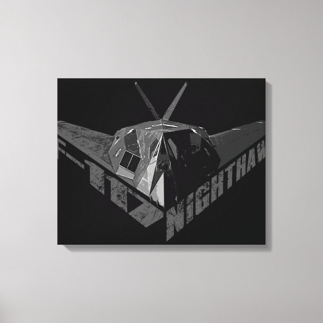 F-117 Nighthawk Wrapped Canvas (Framsida)