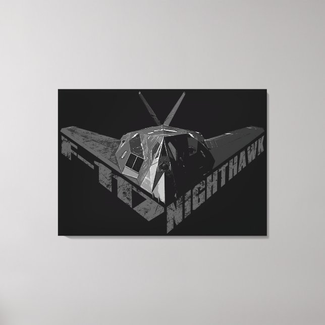 F-117 Nighthawk Wrapped Canvas (Framsida)