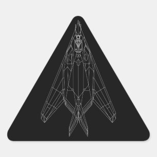 F-117 Triangelstomme Triangelformat Klistermärke
