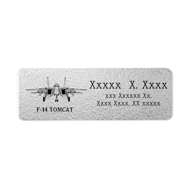 F-14 TOMCAT - ADRESSETIKETTER RETURADRESS ETIKETT (Framsidan)