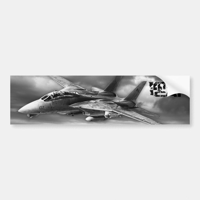 F-14 Tomcat Bumper Sticker Bumper Sticker Bildekal (Framsidan)