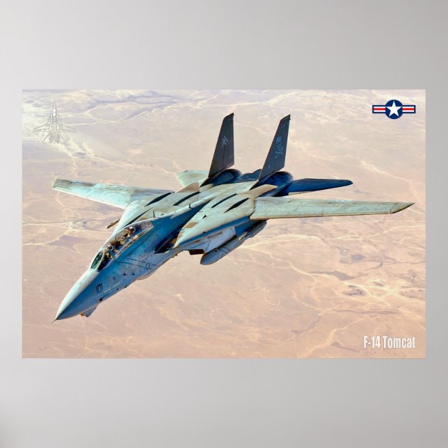 F-14 TOMCAT "DESERT PATROL" POSTER (Framsidan)