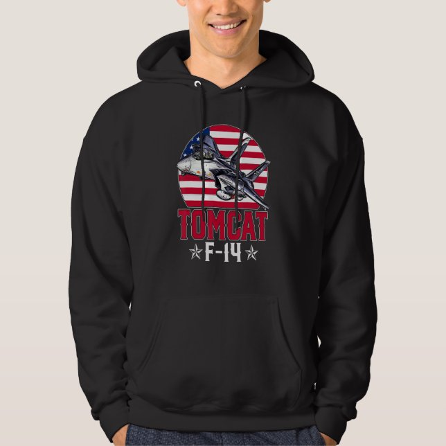 F 14 Tomcat Fighter Jet Hoodie (Framsida)