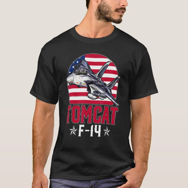 F 14 Tomcat Fighter Jet T Shirt (Framsida)