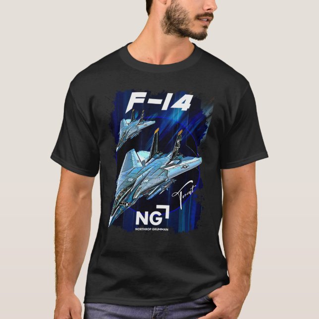 F-14 Tomcat Fighterjet T Shirt (Framsida)