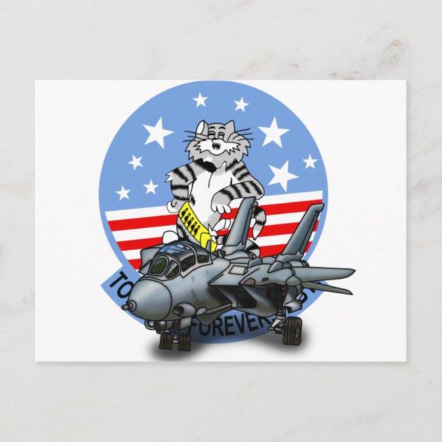 F-14 TOMCAT För evigt Vykort (Framsida)