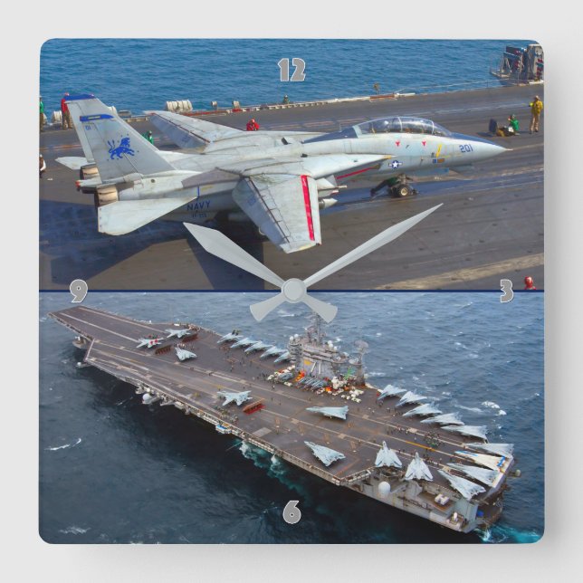 F-14 TOMCAT FYRKANTIG KLOCKA (Framsida)