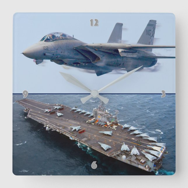 F-14 TOMCAT FYRKANTIG KLOCKA (Framsida)