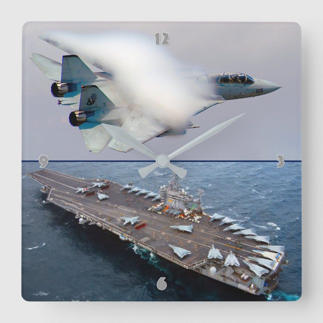 F-14 TOMCAT FYRKANTIG KLOCKA (Framsida)