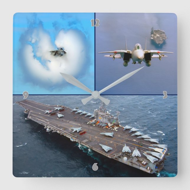 F-14 TOMCAT FYRKANTIG KLOCKA (Framsida)