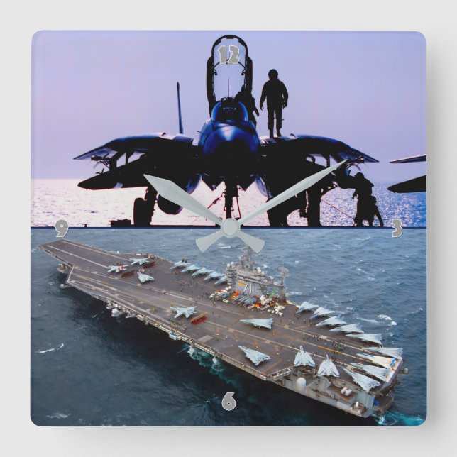 F-14 TOMCAT FYRKANTIG KLOCKA (Framsida)