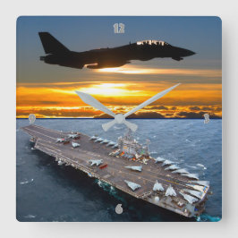 F-14 TOMCAT FYRKANTIG KLOCKA