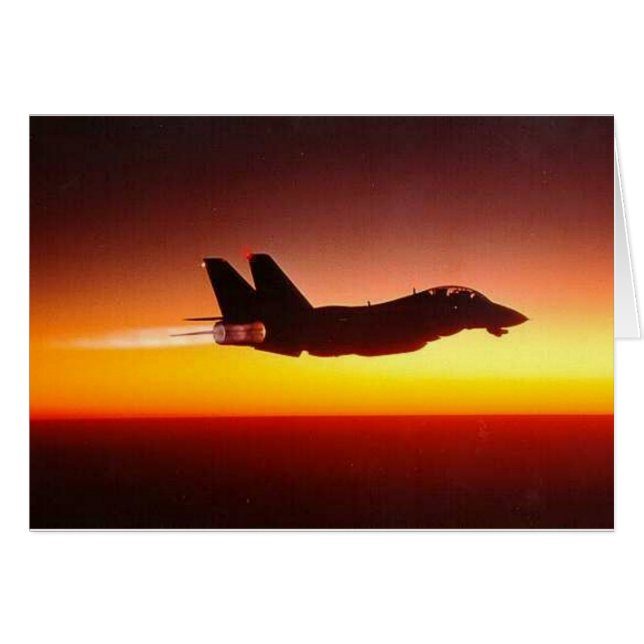 F-14 TOMCAT I EFTERBURNER HÄLSNINGSKORT (Framsidan Horizontal)