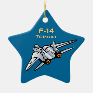 F-14 Tomcat Jet-flygplan Julgransprydnad Keramik