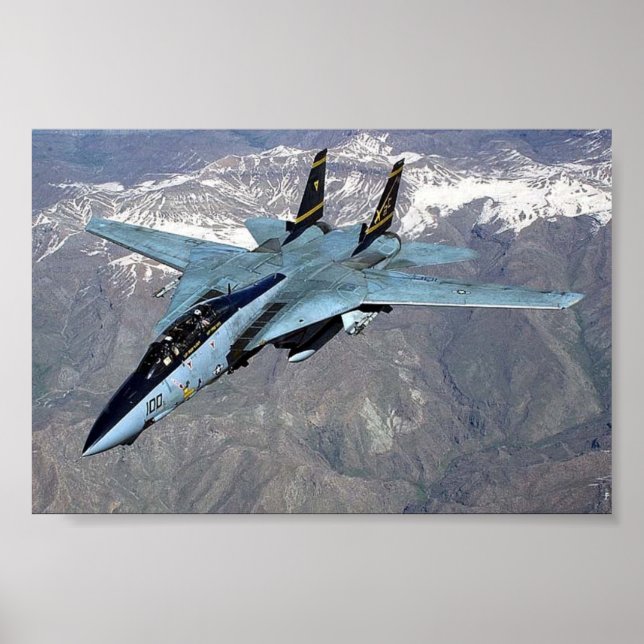 F-14 Tomcat med vingar Poster utan svepskäl (Framsidan)