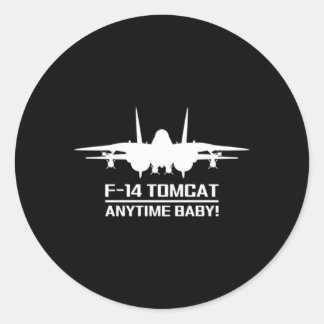 F-14 Tomcat Militärt Fighter Jet-flygplan framtill Runt Klistermärke