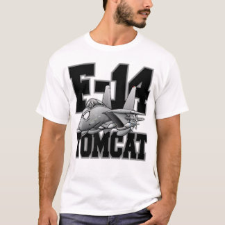 F-14 Tomcat Military Fighter Jet Aircraft Tecknad T Shirt