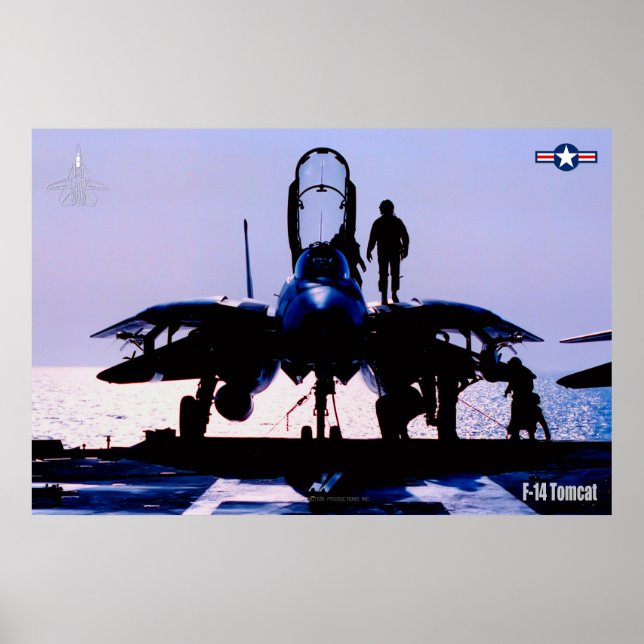 F-14 TOMCAT "PREFLIGHT"-POSTER POSTER (Framsidan)