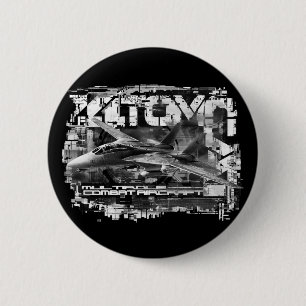 F-14 Tomcat Round Button Knapp