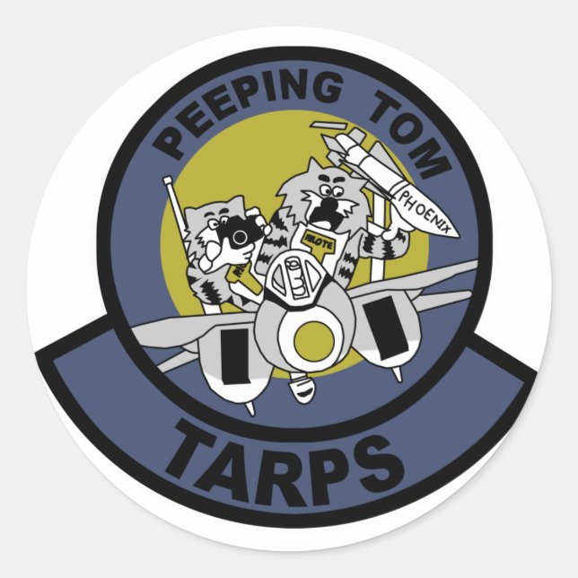 F-14 Tomcat Runt Klistermärke (Framsida)