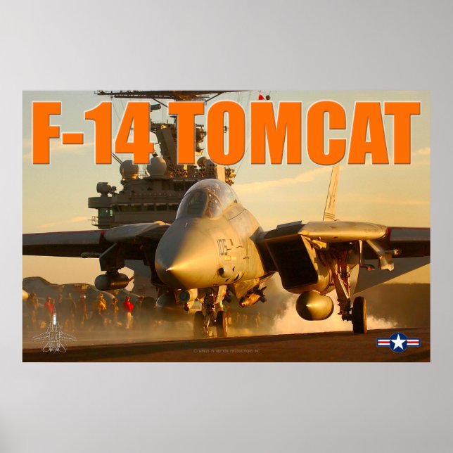 F-14 TOMCAT "SUNSET LAUNCH" POSTER (Framsidan)