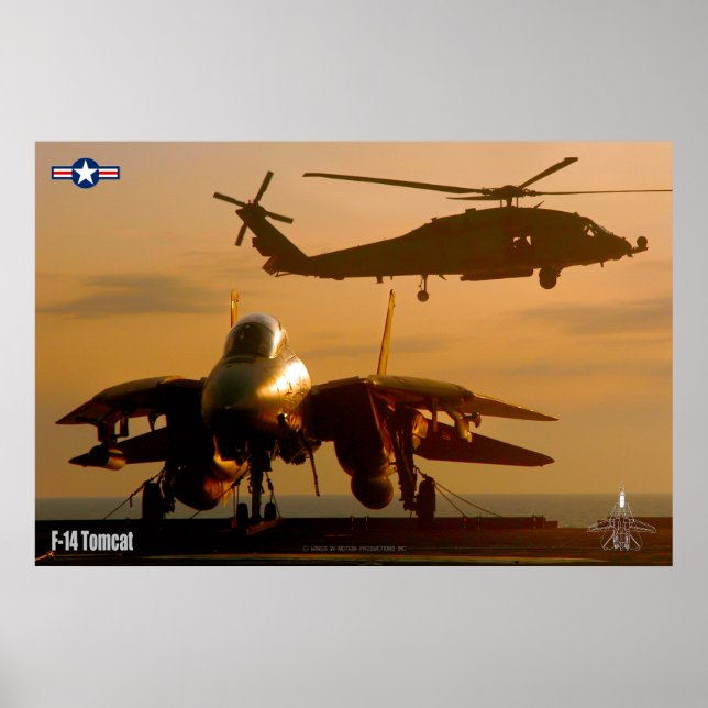 F-14 TOMCAT "SUNSET OPS" POSTER (Framsidan)