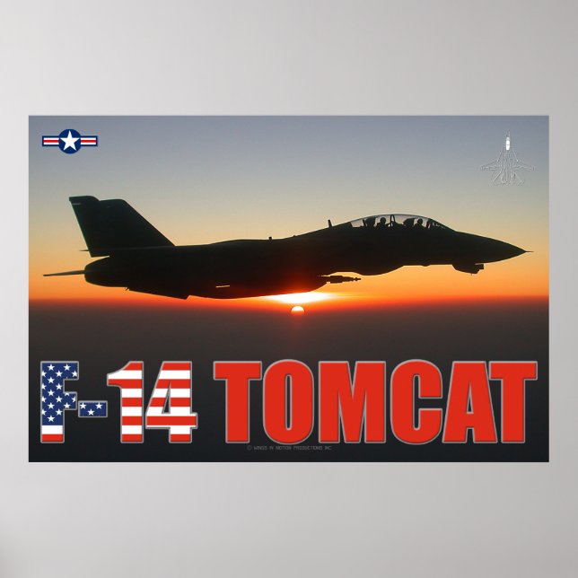 F-14 TOMCAT "SUNSET PATROL" POSTER (Framsidan)
