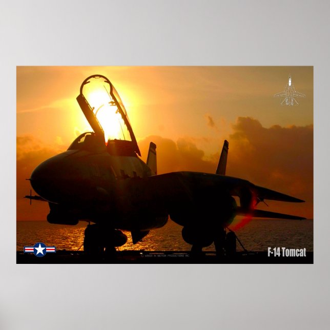 F-14 TOMCAT "SUNSET"-POSTER POSTER (Framsidan)