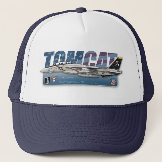F-14 Tomcat VF-84 Jolly Rogers - hatt Keps (Framsida)