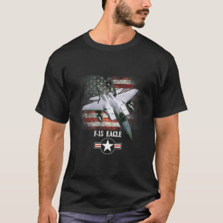 F-15 Eagle American Flagga Patriotic Shirt - USAF T