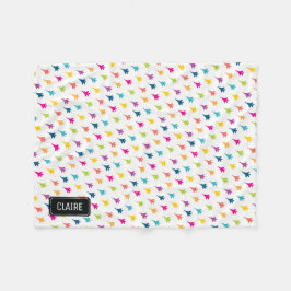 F-15 Eagle Fighter Jet anpassat namn Baby Blanket Fleecefilt