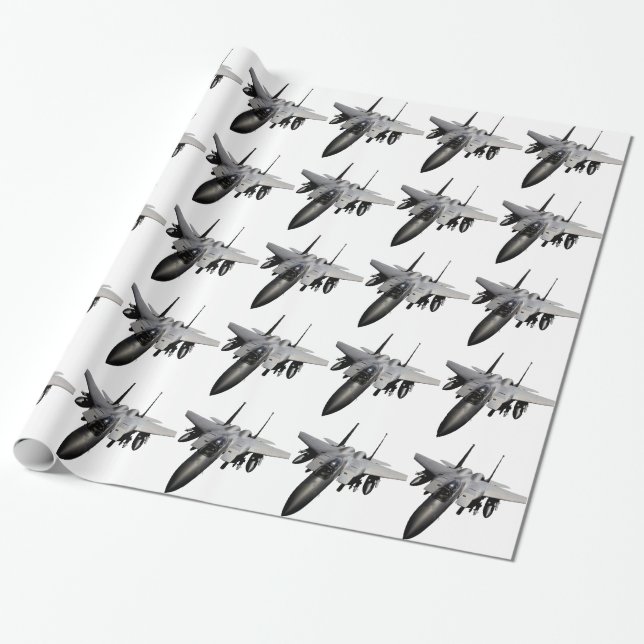 F-15 Eagle Jet Fighter Presentpapper (Utrullad)