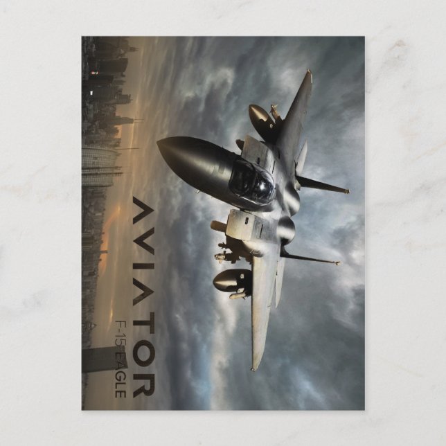 F-15 Eagle Jet Fighter Vykort (Framsida)