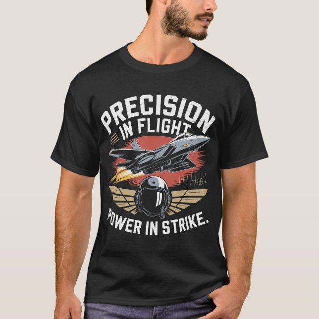 F-15 Eagle Jet: Precision Flight Power Strike-gåva T Shirt (Framsida)