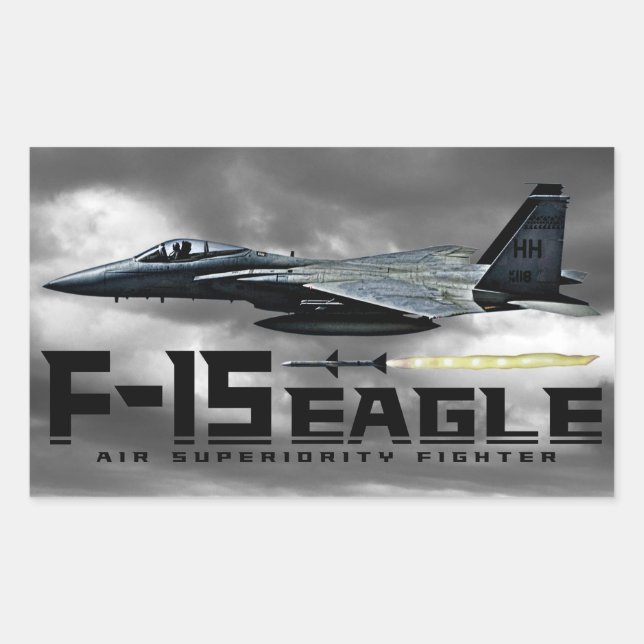 F-15 Eagle Rektangulärt Klistermärke (Framsida)