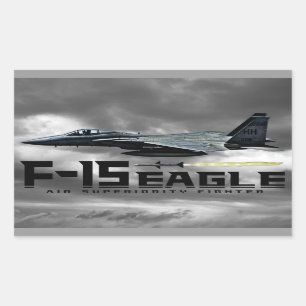 F-15 Eagle Rektangulärt Klistermärke