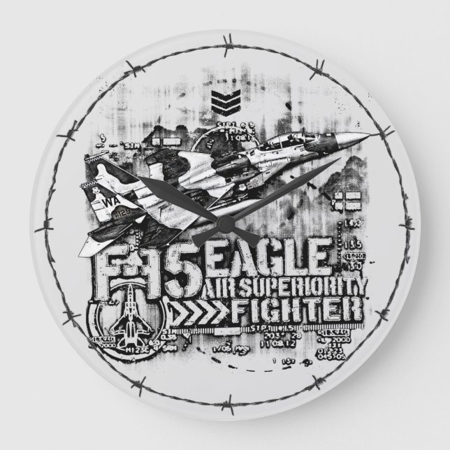 F-15 Eagle Stor Klocka (Framsida)