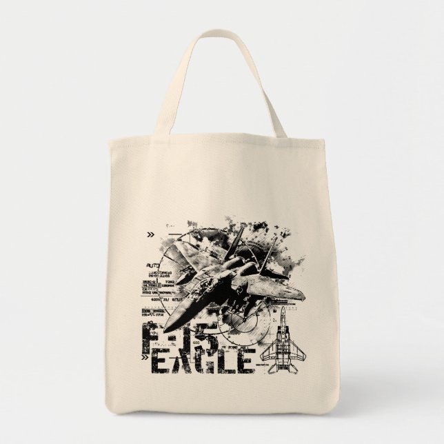 F-15 Eagle Tote bags Tygkasse (Framsidan)