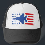 F-15 Fighter Jet Stars och stripes Rött vitt blått Keps<br><div class="desc">Visa upp din patriotism med den här broderade blå basket i marinen med en vit F-15 Eagle och F-15E Strejka Eagle-kombattant jet som flankerades av rött rand och blå stjärnor och inspirerades av flagga i Förenta staterna. Merica! Originaldesign © Sacko 2017 all höger reserverad.</div>