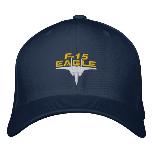 F-15 High Tech Eagle Golf Hat Broderad Keps (Framsida)