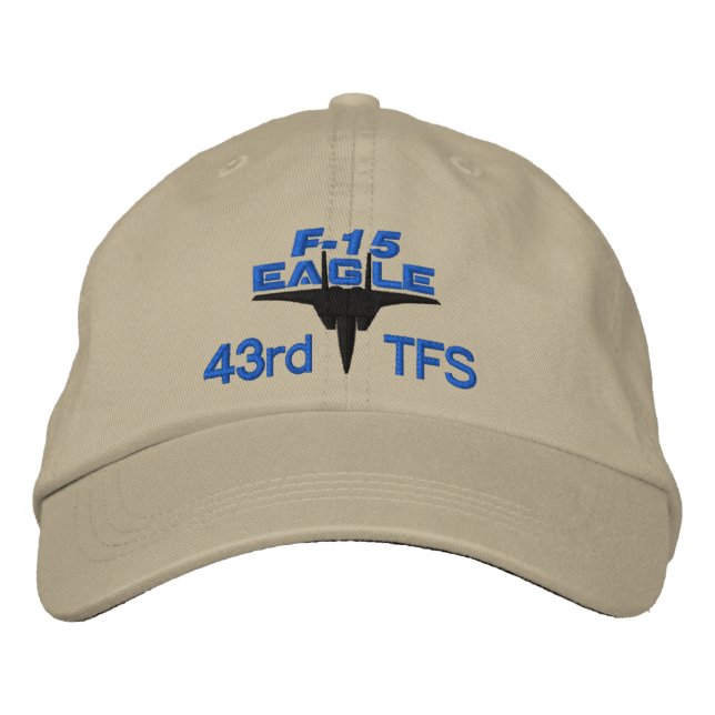 F-15 High Tech Eagle Golf Hat Broderad Keps (Framsida)