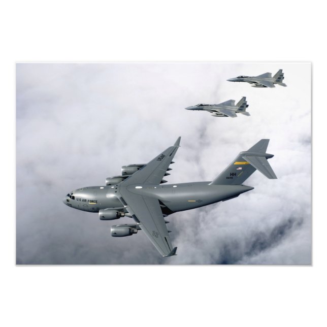 F-15B Eagles eskorterar den första Hawaii-baserade Fototryck (Framsidan)