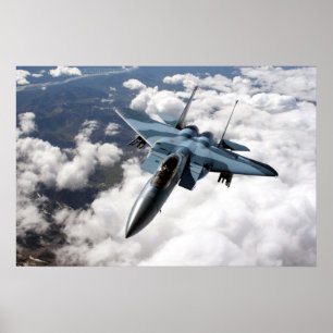 F-15C över den Alaska affischen Poster