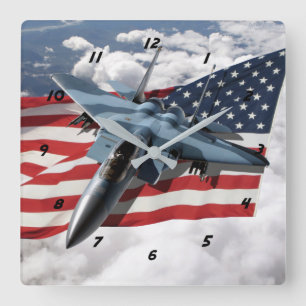 F--15CAggressor Fyrkantig Klocka