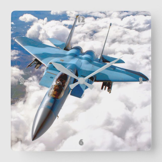 F-15D EAGLE FYRKANTIG KLOCKA (Framsida)