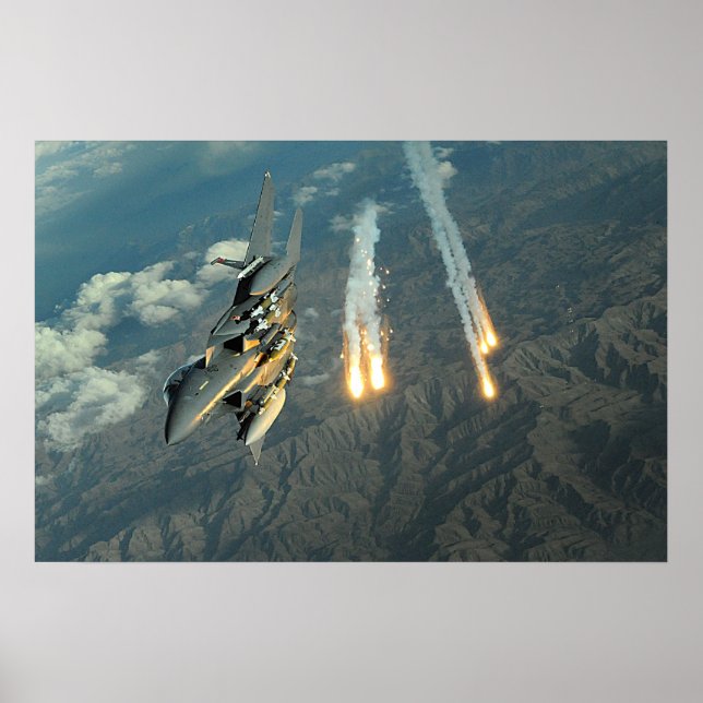 F-15E Strejka Eagle Aircraft Poster (Framsidan)