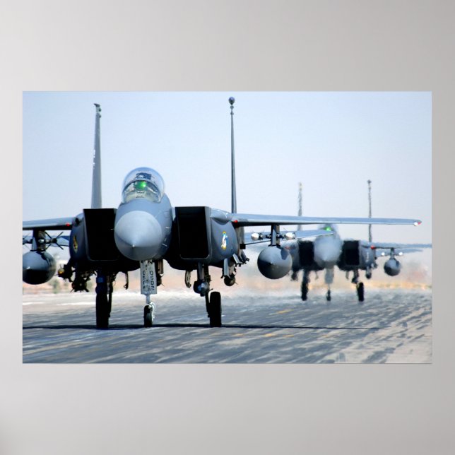 F-15E Strejka Eagle Aircraft Poster (Framsidan)