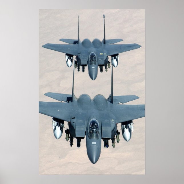 F-15E Strejka Eagle Aircraft Poster (Framsidan)