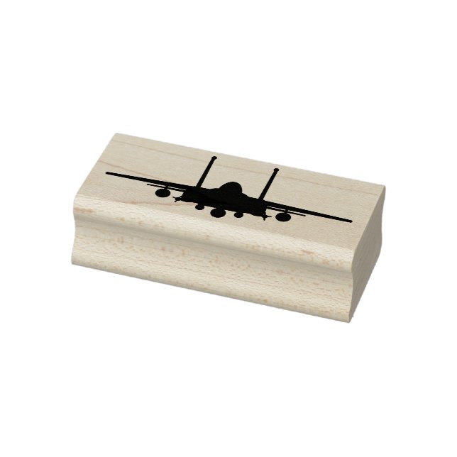F-15E Strejka Eagle Fighter Jet Front Wood Frimärk Stämpel (Stämpel)